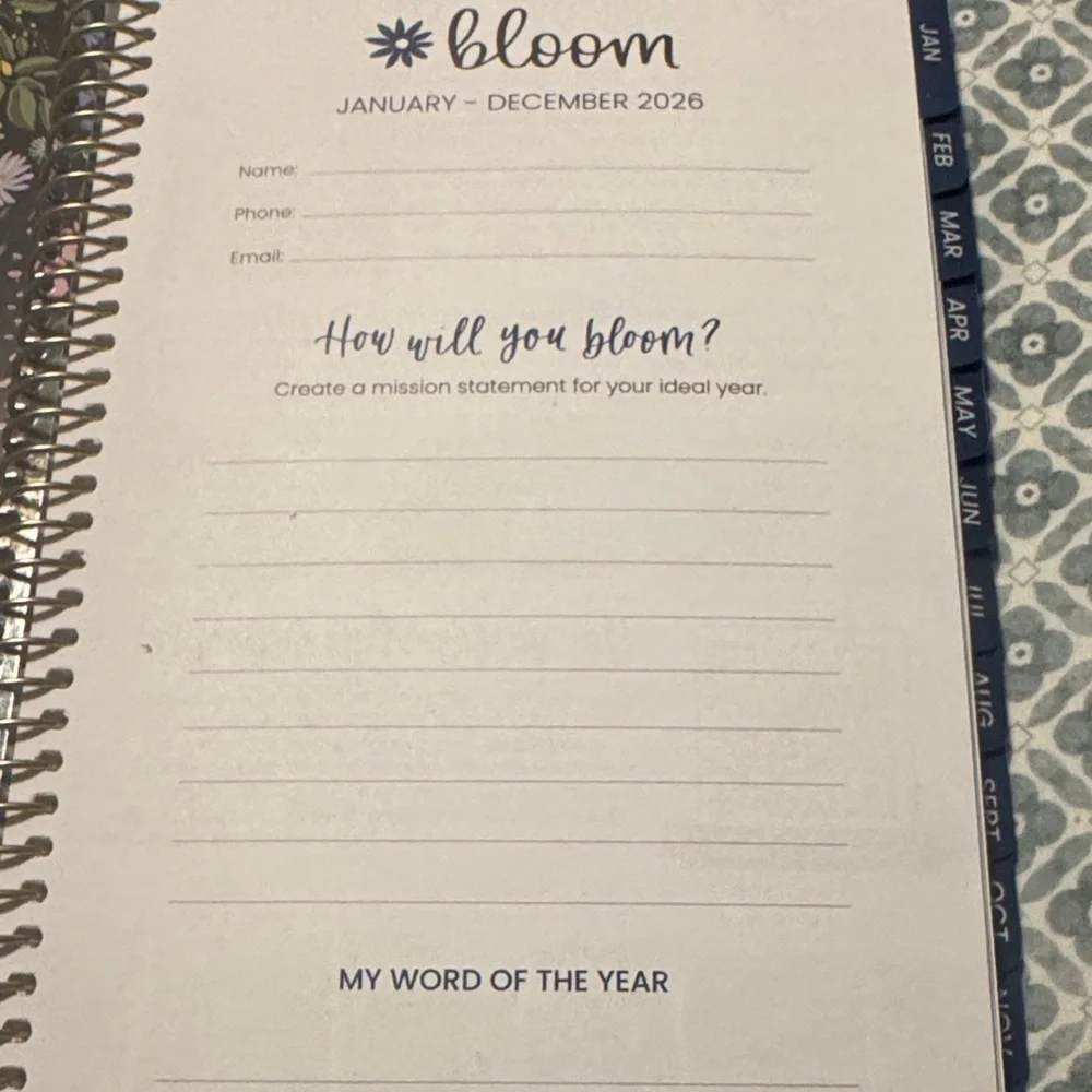 Floral 2026 Softcover planner